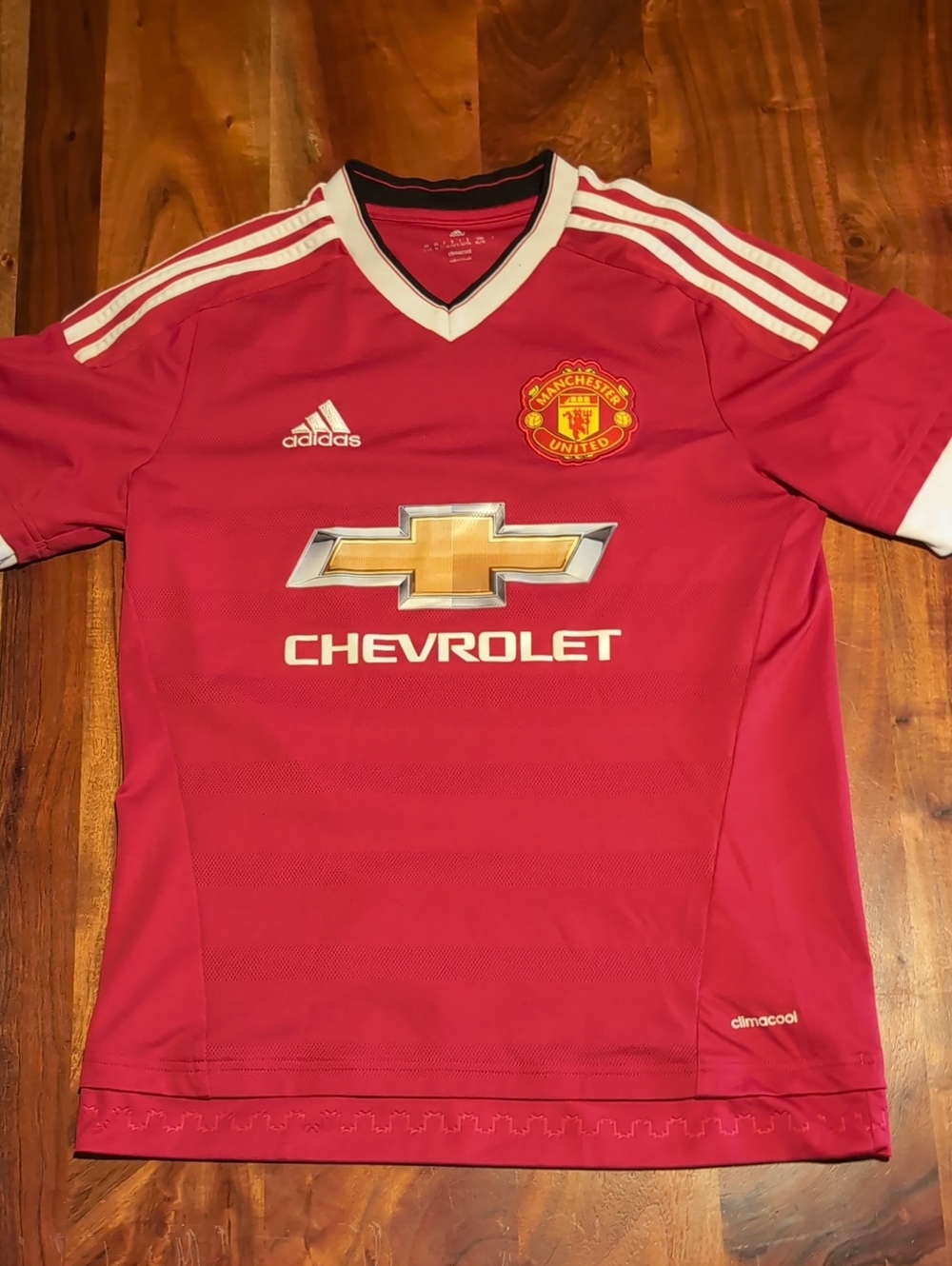 adidas Red and White Manchester United Replica Jersey